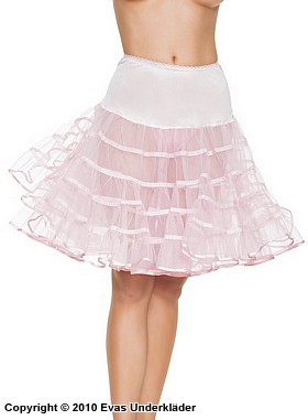 Petticoat, transparente Einlagen, Rüschen aus Mesh